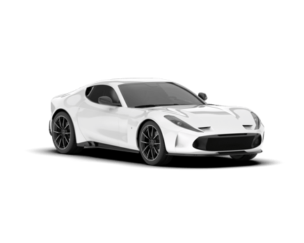 White sport car on transparent background. 3d rendering - illustration png
