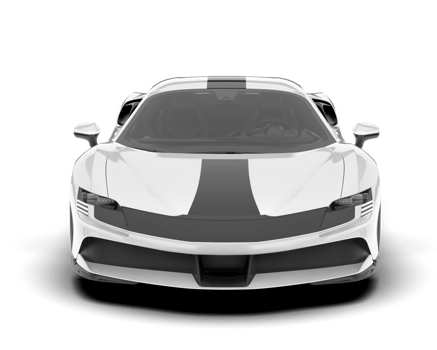 White sport car on transparent background. 3d rendering - illustration png