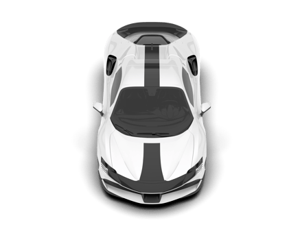 White sport car on transparent background. 3d rendering - illustration png