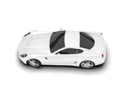 White sport car on transparent background. 3d rendering - illustration png