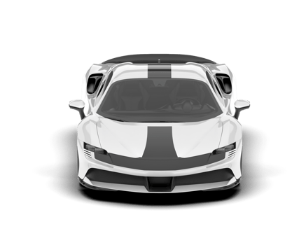 White sport car on transparent background. 3d rendering - illustration png