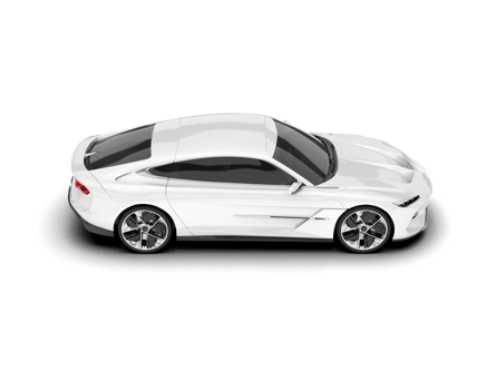 White sport car on transparent background. 3d rendering - illustration png