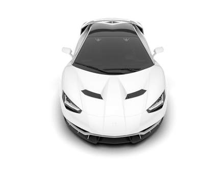 White sport car on transparent background. 3d rendering - illustration png