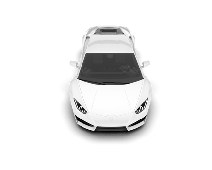 White sport car on transparent background. 3d rendering - illustration png
