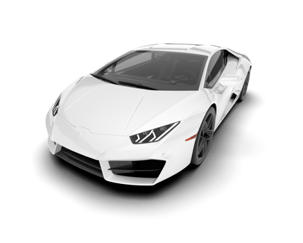 White sport car on transparent background. 3d rendering - illustration png