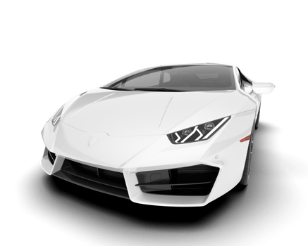 White sport car on transparent background. 3d rendering - illustration png