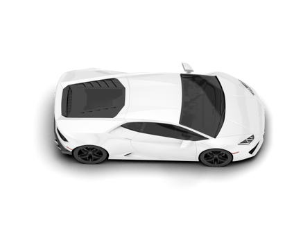 White sport car on transparent background. 3d rendering - illustration png