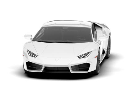White sport car on transparent background. 3d rendering - illustration png
