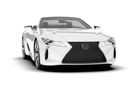 White sport car on transparent background. 3d rendering - illustration png