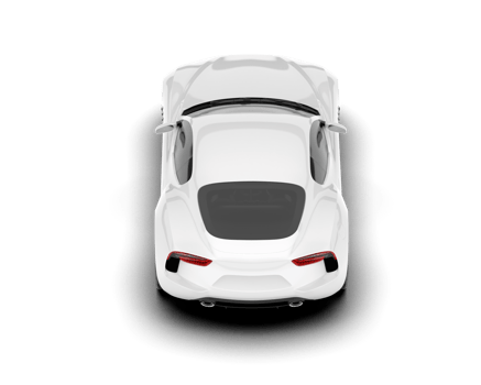 White sport car on transparent background. 3d rendering - illustration png