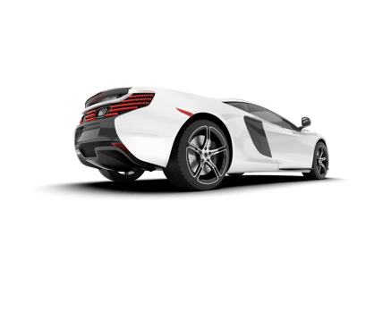 White sport car on transparent background. 3d rendering - illustration png