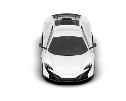 White sport car on transparent background. 3d rendering - illustration png