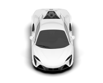 White sport car on transparent background. 3d rendering - illustration png