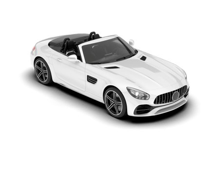 White sport car on transparent background. 3d rendering - illustration png
