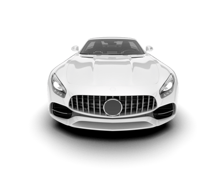 White sport car on transparent background. 3d rendering - illustration png