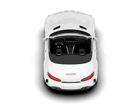 White sport car on transparent background. 3d rendering - illustration png