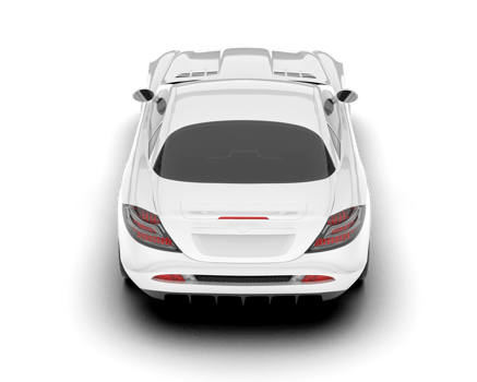 White sport car on transparent background. 3d rendering - illustration png
