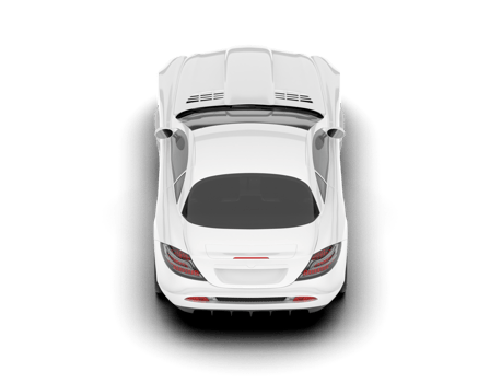 White sport car on transparent background. 3d rendering - illustration png