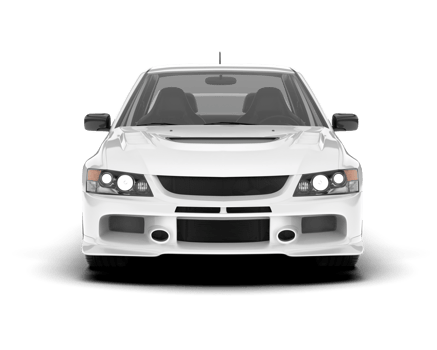 White sport car on transparent background. 3d rendering - illustration png
