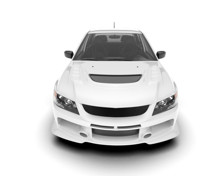 White sport car on transparent background. 3d rendering - illustration png