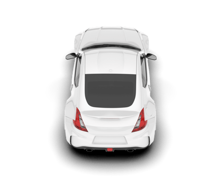 White sport car on transparent background. 3d rendering - illustration png