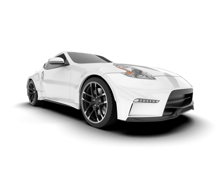 White sport car on transparent background. 3d rendering - illustration png