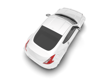 White sport car on transparent background. 3d rendering - illustration png