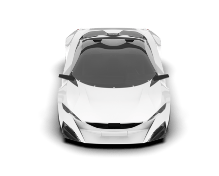 White sport car on transparent background. 3d rendering - illustration png