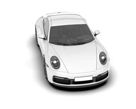 White sport car on transparent background. 3d rendering - illustration png