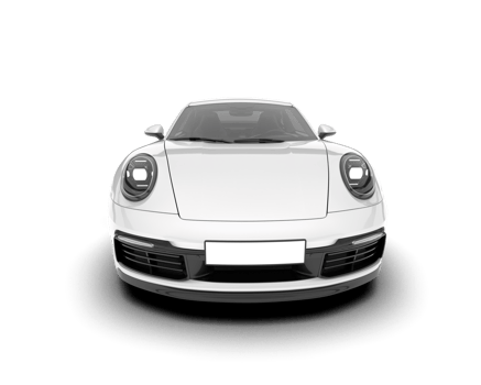 White sport car on transparent background. 3d rendering - illustration png