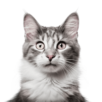 Cat portrait isolated. Illustration png