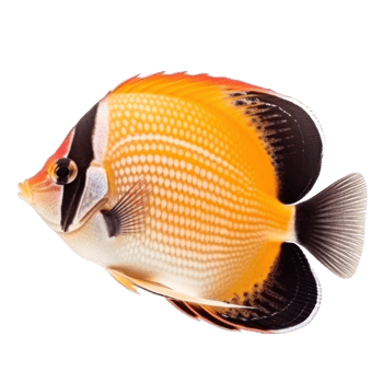 Butterfly fish isolated. Illustration png