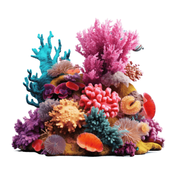 Coral reef isolated. Illustration png