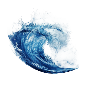 Ocean wave isolated. Illustration png