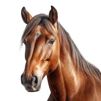 Horse portrait isolated. Illustration png