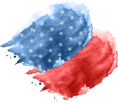USA Flag Color Paint Splash png