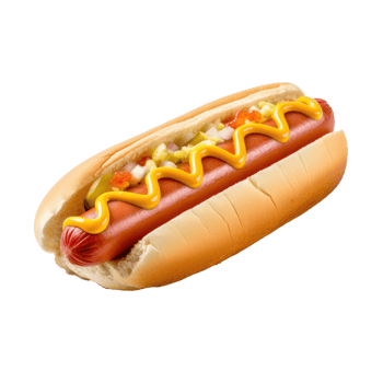 Hot Dog Isolated on white. Illustration png