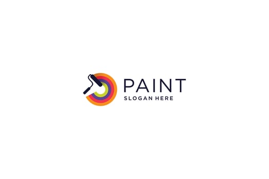 Paint logo vector design with modern idea