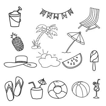 Set collection of summer vector