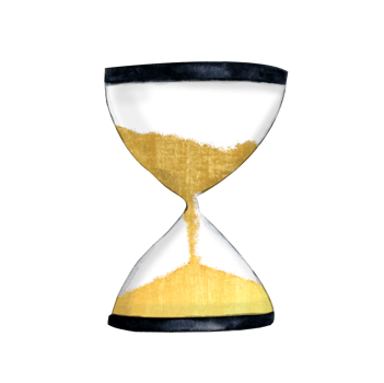 hourglass gold sand watercolor painting png. png
