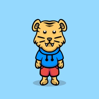 Cute tiger vector