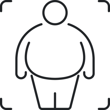 Fat man line icon png