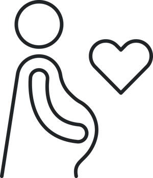 Pregnant women line icon png