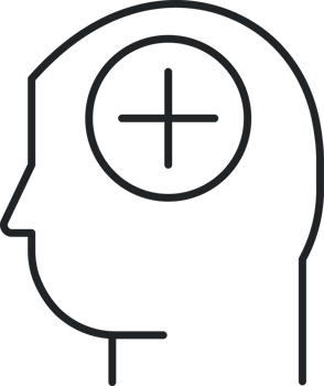 Brain health line icon png