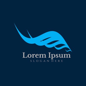 blue wing logo vector