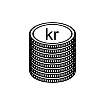 Iceland Currency symbol, Icelandic Krona Icon, ISK Sign. Vector Illustration