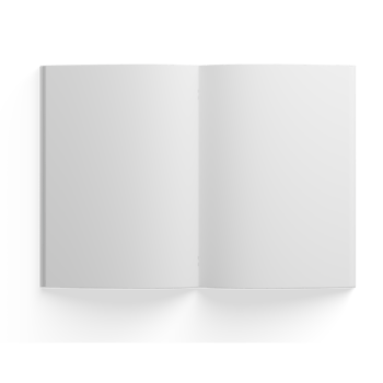 MOCKUP SOFT COVER BOOK OPENED png