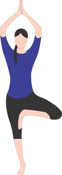 The woman play yoga PNG