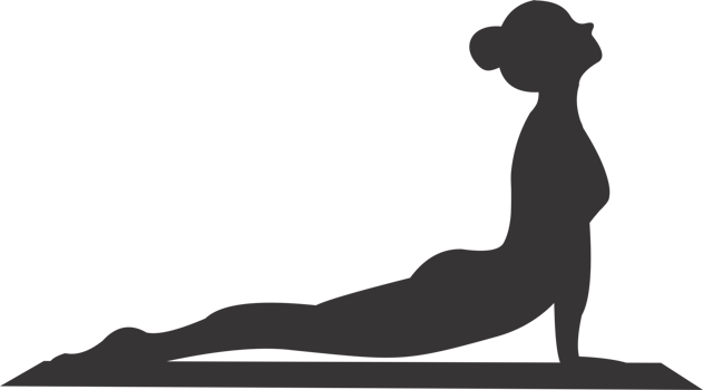 The women play yoga silhouette PNG