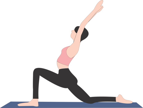 The woman play yoga PNG